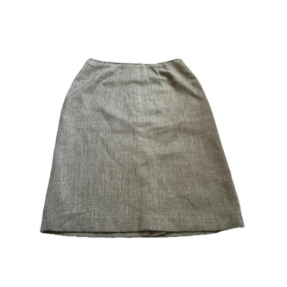 Le Suit Brown textured Women's Pencil Knee Length Skirt Size 8